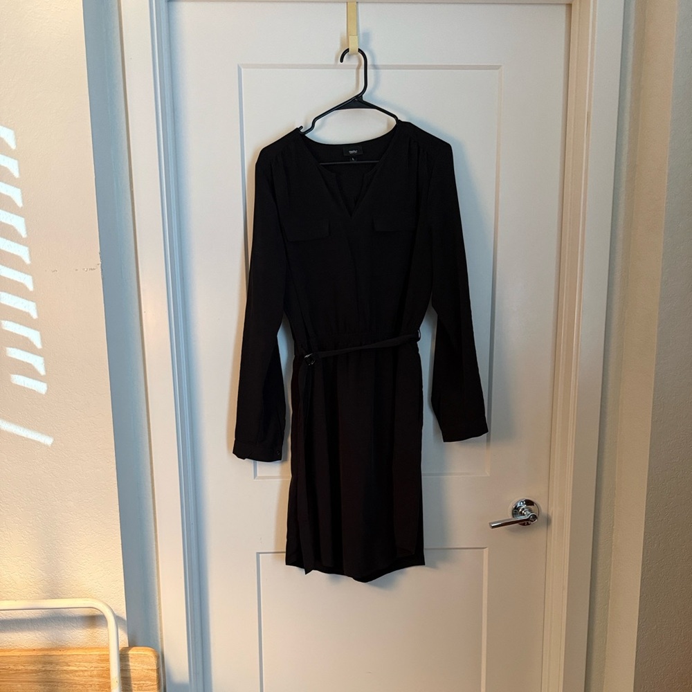 Massimo Black Long Sleeve Dress